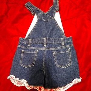 Little girl shorts overalls